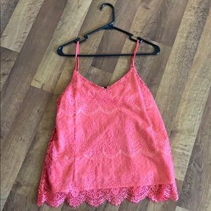 Pink lace Muarices tank top